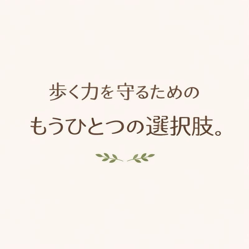 この子が、少しでも長く歩けますように